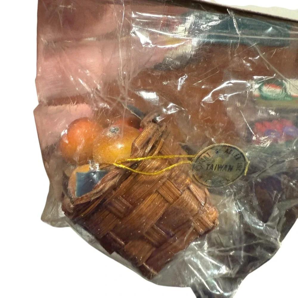 Lot Of‎ 6 Vintage Kurt S Adler Santas World Wooden Christmas Ornaments Train